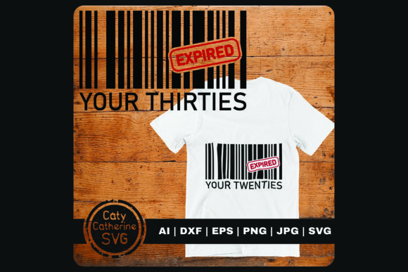 Bar Code 40th Birthday Graphics for Crafts