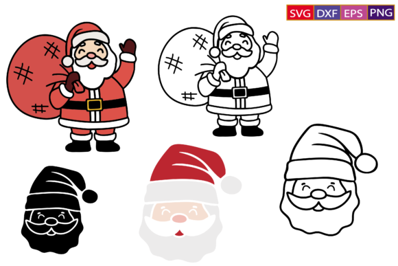 Christmas Santa Claus SVG: Graphics for Crafts & Sales