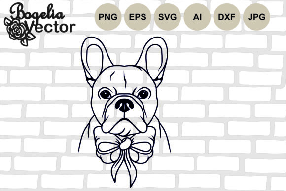 French Bulldog with Bow: A Crafts and Graphics Review for Sellers