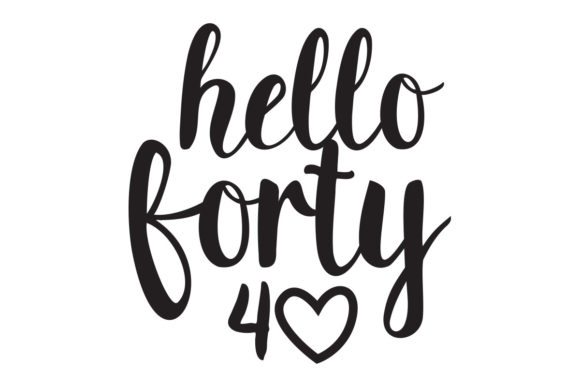 Hello 40 Forty Birthday SVG for Graphics and Crafts